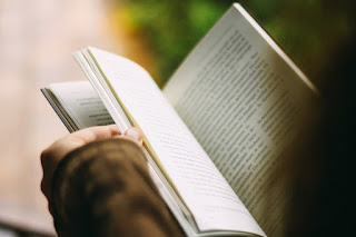 reading a book in recovery