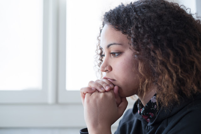 lonely woman in social isolation